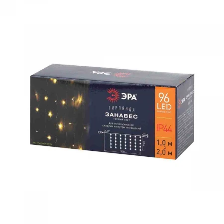 Светодиодная гирлянда ЭРА занавес 24V теплый белый ENOZ-2B Б0041908
