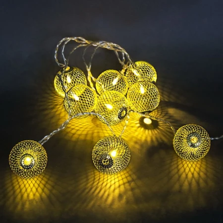Cветодиодная гирлянда Sneha Шарик 230V теплый белый статичный A-463