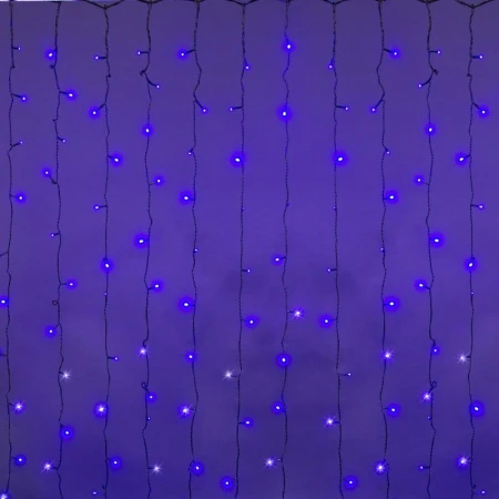 Cветодиодная гирлянда Sneha занавес Роса синий/белый мерцающий A-943 BL/W FLASH