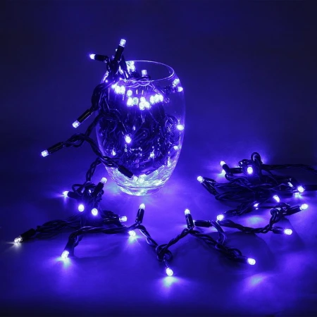 Cветодиодная гирлянда Sneha нить 230V синий мерцающий A-026A BL/W FLASH
