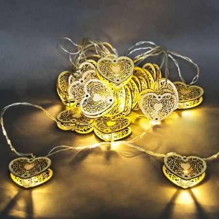 Cветодиодная гирлянда Sneha Сердце 230V теплый белый статичный A-406