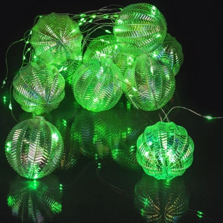 Cветодиодная гирлянда Sneha Шарик 230V зеленый статичный A-447 GN