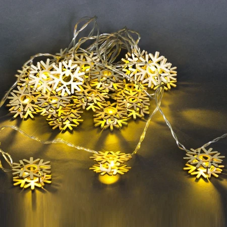 Cветодиодная гирлянда Sneha Снежинка 230V теплый белый статичный A-412