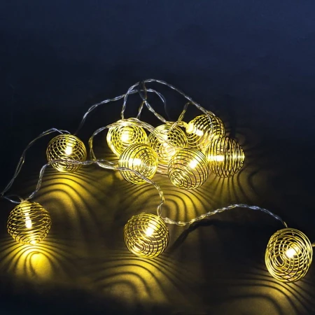 Cветодиодная гирлянда Sneha Шарик 230V теплый белый статичный A-467
