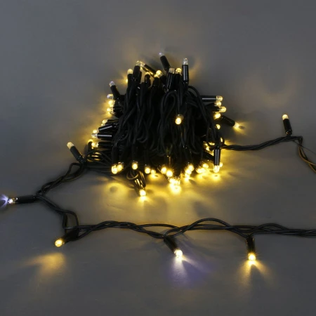 Уличная светодиодная гирлянда Sneha нить 24V теплый белый мерцающий A-504A WW/WT FLASH