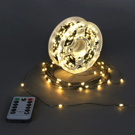 Cветодиодная гирлянда Sneha нить 5V теплый белый настраиваемый контроллером A-929 WW