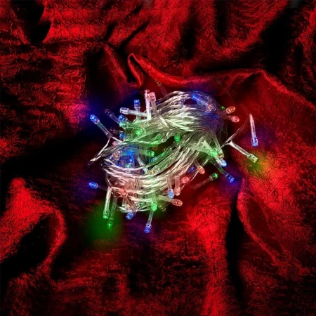 Гирлянда новогодняя "Нить" General GLFG-100-500-IP20-X-RGB 100 диодов 5м с контроллером 8 режимов