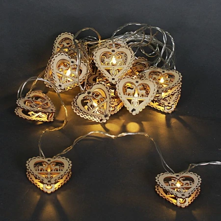 Cветодиодная гирлянда Sneha Сердце 230V теплый белый статичный A-405