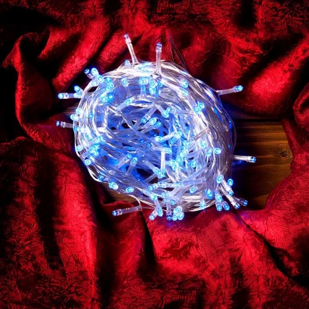 Гирлянда новогодняя "Нить" General GLFG-200-1000-IP20-X-B  200 диодов 10м с контроллером 8 режимов