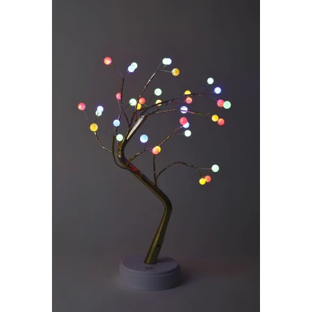 Светодиодная новогодняя фигура ЭРА ЕGNID - 36M дерево с разноцветными жемчужинами 36 LED Б0051948