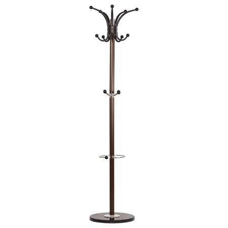 Вешалка напольная DOBRIN CLYDE (чёрный мрамор, коричневый под дерево) 238-Y-LM CLYDE