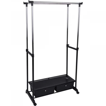 Гардеробная вешалка AksHome Rosa на колесах, черный, металл 77672