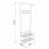 Гардеробная вешалка AksHome Maya черный, металл 77652
