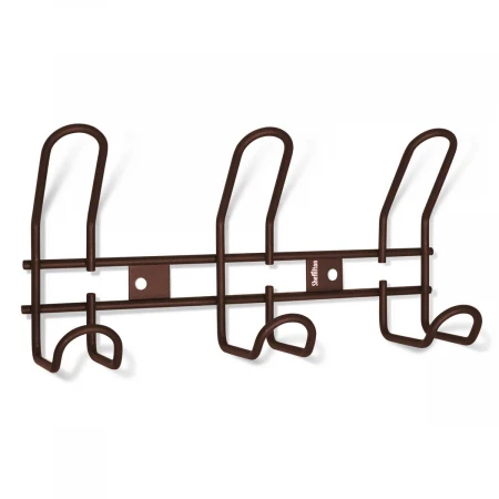 Настенная вешалка Sheffilton SHT-WH14-3 коричневый муар 7092683403