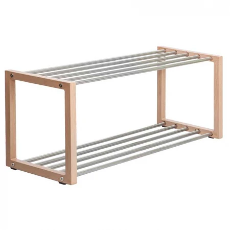 Обувница AksHome Fortuna светлое дерево/металл 62178