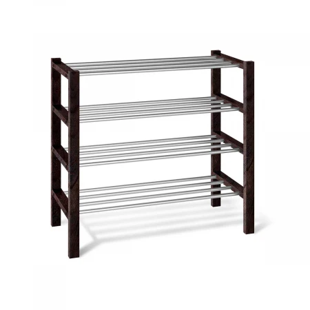 Обувница Sheffilton Альберо SHT-SR9-4 венге/алюм.металлик 2956816802