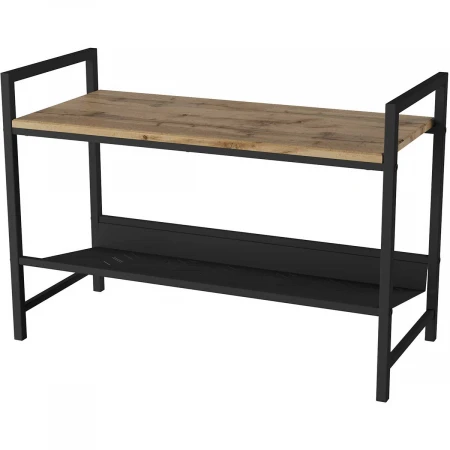 Обувница Калифорния Хигс СКП01 ЛДСП Дуб вотан/Черный 9787941301