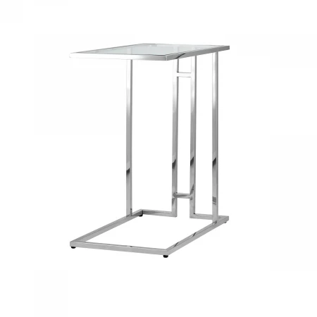 Журнальный стол Stool Group Бостон 50*32 прозрачное стекло/сталь серебро УТ000001972