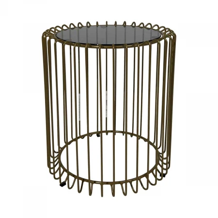 Журнальный стол AksHome Pride стекло/золотой, d 400*450 92422