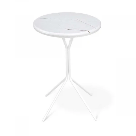 Журнальный стол Sheffilton SHT-CT12-1 белый муар/белый мрамор 7968259304