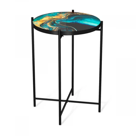 Журнальный стол Sheffilton SHT-CT8-3 королевский синий/черный муар 5093730104