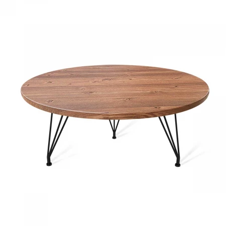 Журнальный стол Sheffilton SHT-TU29/H36/МДФ 70 орех светлый/чёрный муар 3631647501