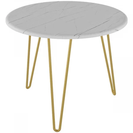 Журнальный стол Калифорния РИД Голд 430 белый мрамор 6954934201