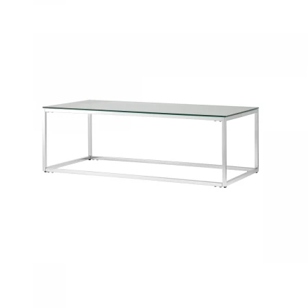 Журнальный стол Stool Group Таун 120*60 прозрачное стекло/сталь серебро УТ000004652