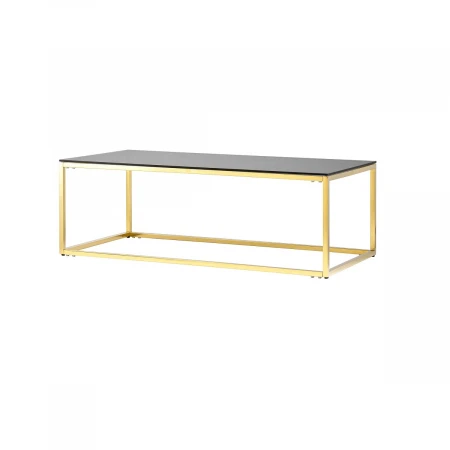 Журнальный стол Stool Group Таун 120*60 черное стекло/сталь золото УТ000004655