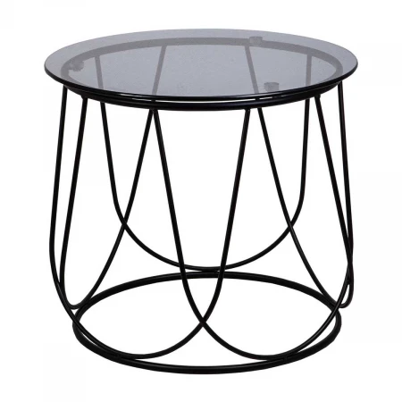 Журнальный стол AksHome Bubble тонированное стекло, закаленное стекло, диаметр 50 см 72170