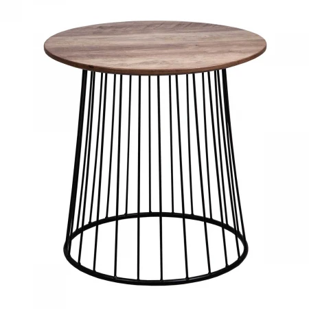 Журнальный стол AksHome Flip орех, мдф, диаметр 50 см 72175