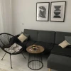 Журнальный стол AksHome Flip орех, мдф, диаметр 50 см 72175