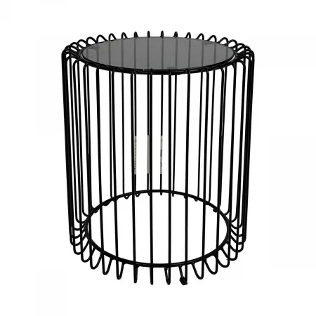 Журнальный стол AksHome Pride стекло/черный, d 400*450 92423