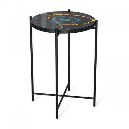 Журнальный стол Sheffilton SHT-CT8-3 титановый кварц/черный муар 5093730111