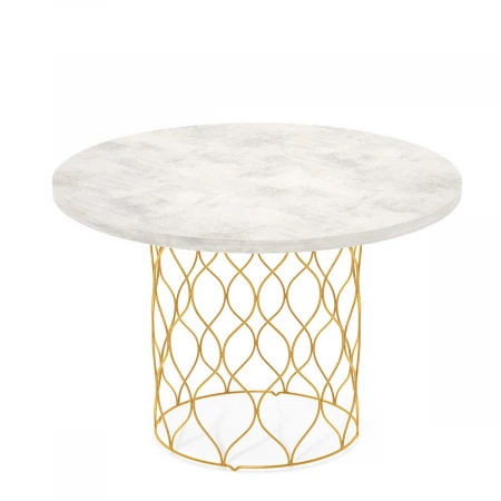 Журнальный стол Sheffilton SHT-TU49/ЛДСП 60 золото/хромикс белый 5072218101