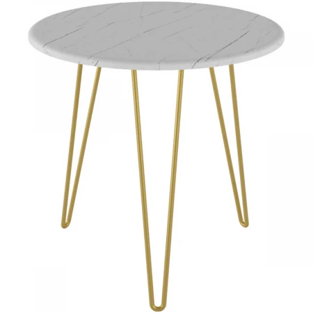 Журнальный стол Калифорния РИД Голд 530 белый мрамор 4058345301