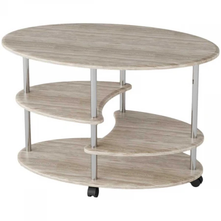 Журнальный стол Калифорния Эллипс дуб беленый 4208834501