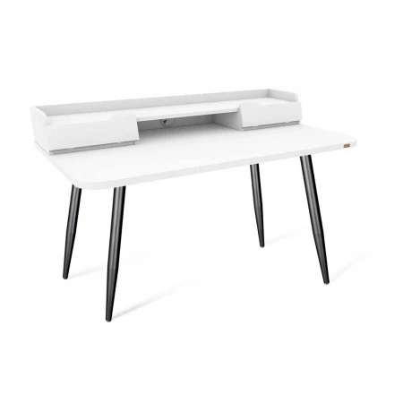 Письменный стол Sheffilton SHT-TU14/TT31 120/65 ЛДСП черный муар/белый шагрень 2331374402