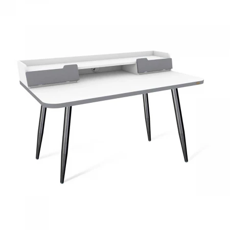 Письменный стол Sheffilton SHT-TU14/TT31 120/65 ЛДСП черный муар/белый шагрень/серый 2331374404