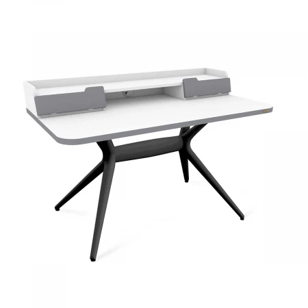 Письменный стол Sheffilton SHT-TU30-2/TT31 120/65 ЛДСП черный/белый шагрень/серый 9866014505