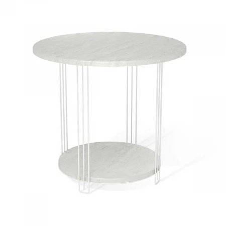 Кофейный стол Sheffilton SHT-CT32-1 белый муар/бетон лофт 6017387201