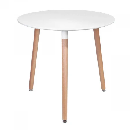 Кухонный стол AksHome Testa белый, мдф, диаметр 80 см 30772