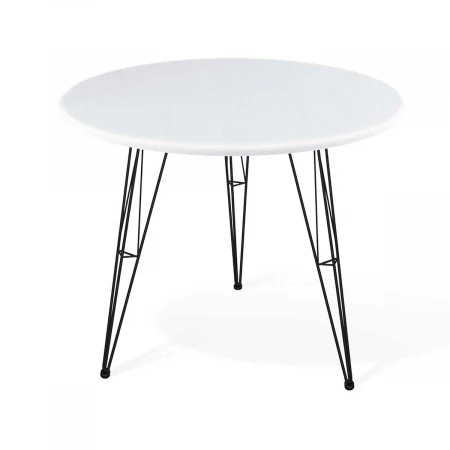 Кухонный стол Sheffilton SHT-TU10/80 МДФ черный/белый 4764520001