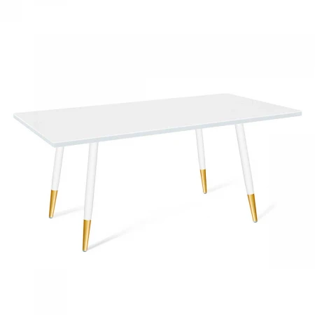 Кухонный стол Sheffilton SHT-TU14/120/80 МДФ белый муар/золото/белый шагрень 1396635307