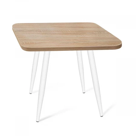 Кухонный стол Sheffilton SHT-TU14/60/60 ЛДСП белый муар/дуб сонома 3769213804