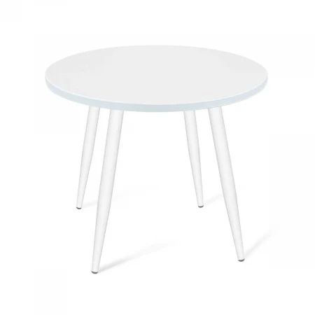 Кухонный стол Sheffilton SHT-TU14/80 МДФ белый муар/белая шагрень 6328796110