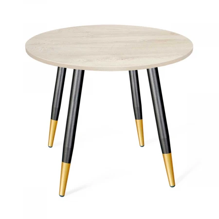 Кухонный стол Sheffilton SHT-TU14/ЛДСП 80 дуб беленый/чёрный муар/золото 7971766402