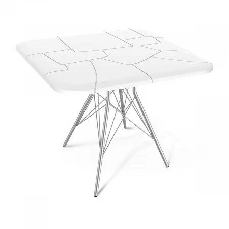 Кухонный стол Sheffilton SHT-TU2-1/TT30 83/83 белый/хром лак 9382301802