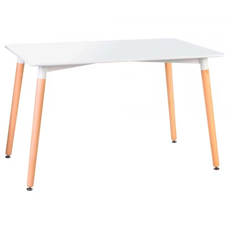 Стол обеденный DOBRIN SERRA WIDE (ножки светлый бук, столешница белая) 04-TD-LMZL SERRA WIDE