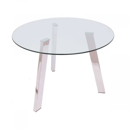 Кухонный стол AksHome Charlotta прозрачный, закаленное стекло 79604